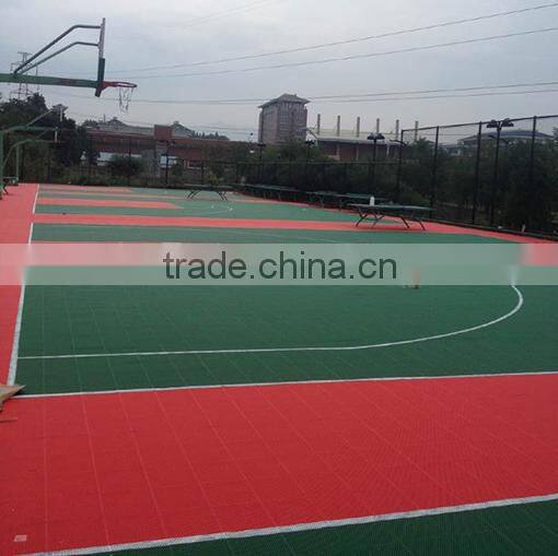 double layers interlocking plastic sport court flooring