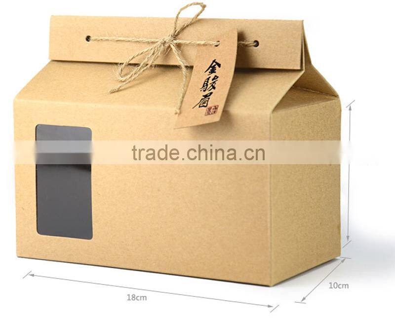 Eco-friendly kraft paper empty tea box for gift