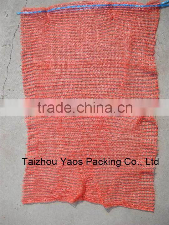 red PE raschel mesh bag vegetables onion mesh bags