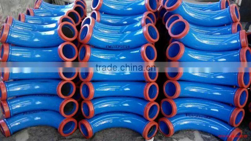 DN125* R275* 90 degree boom pump wear resistant elbow
