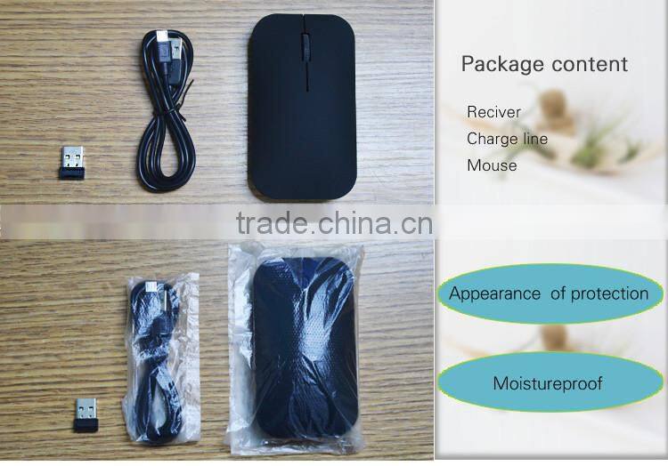 Ultra slim 2.4g rechargeable advanced wireless optical mouse for computer