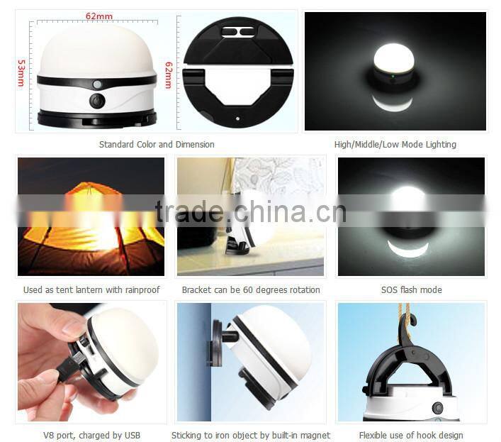 SORBO Wholesale High Quality Adjustable LED Camping lamp Emergency Portable Mini Lantern Lamp with CE