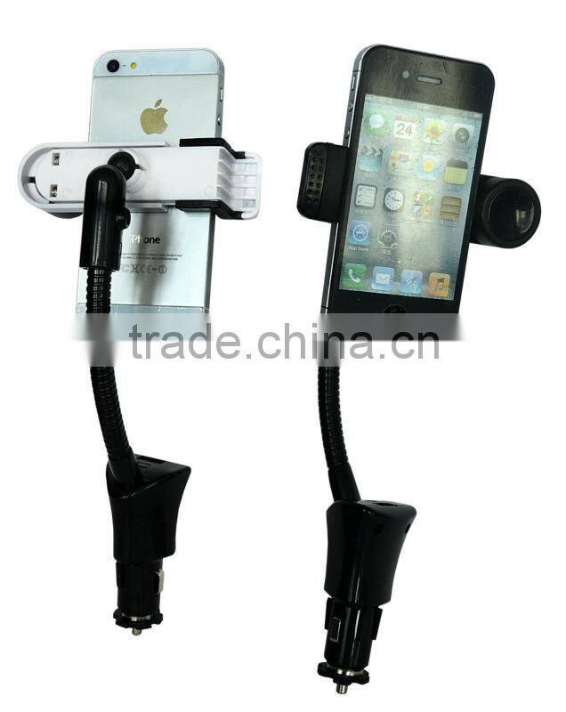 Factory price Car holder usb chargers Adjustable Car Mount for Smartphones with USB charger,mobile phone smart holder