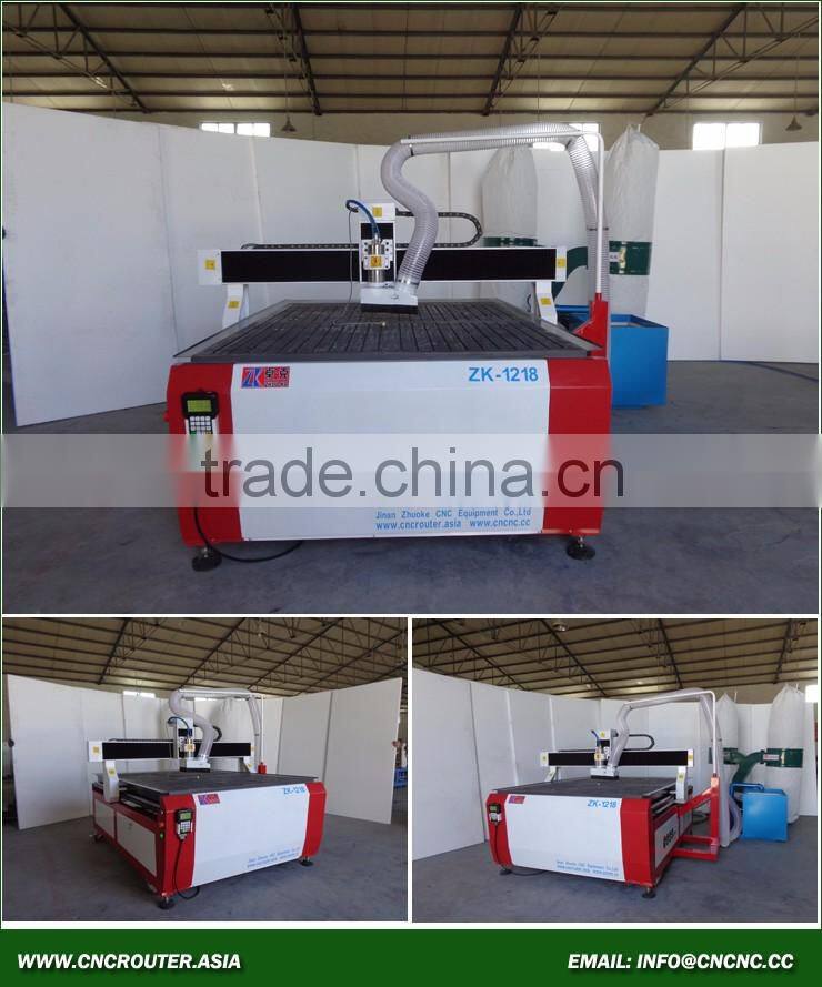 High Quality Low Cost 1218 Advertising CNC Router , CNC Router With Vacuum Table Dust Collector DSP Handle Control ZK-1218