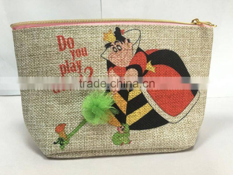 2015 New design COTTON&LINEN unique coin purse key bag