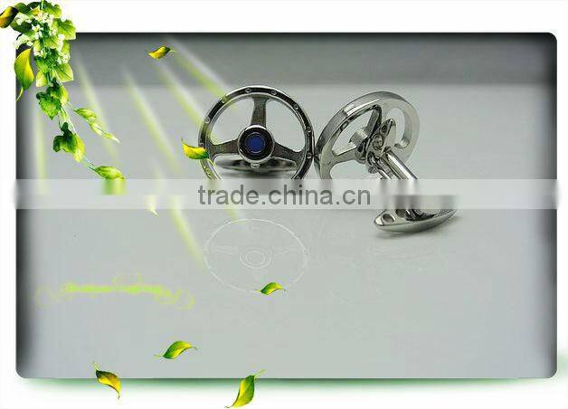 World famous car mark men's stainless steel cufflinks/cuff links manufactory/wholesalercufflinks