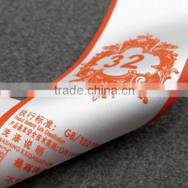 Thick Satin Tape Customized Care Label