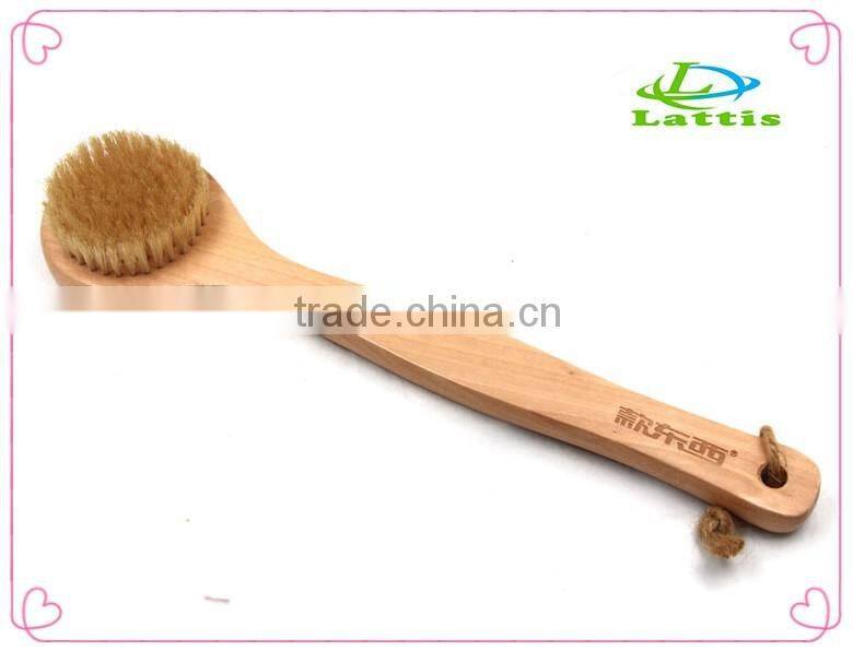 Wholesale Wooden Scrub loofah brush/Travel size wooden body bath brush
