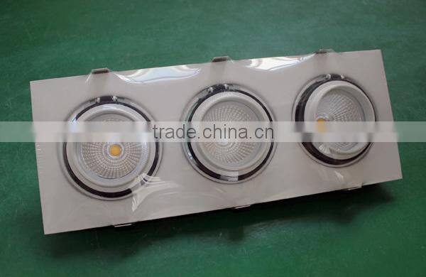 20w 30w 40w 60w 90w adjustable recessed rectangle led grille light