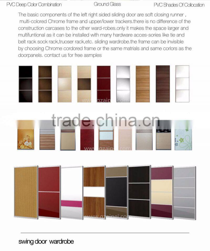 Royal Style wardrobe Furniture Bedroom PVC White Walk in Closet