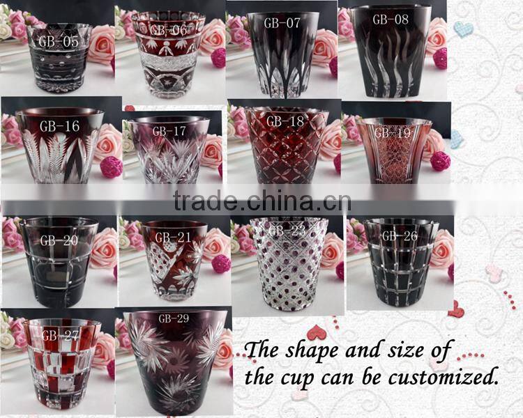 90ml beautiful crystal cup glass cup for wedding party and home