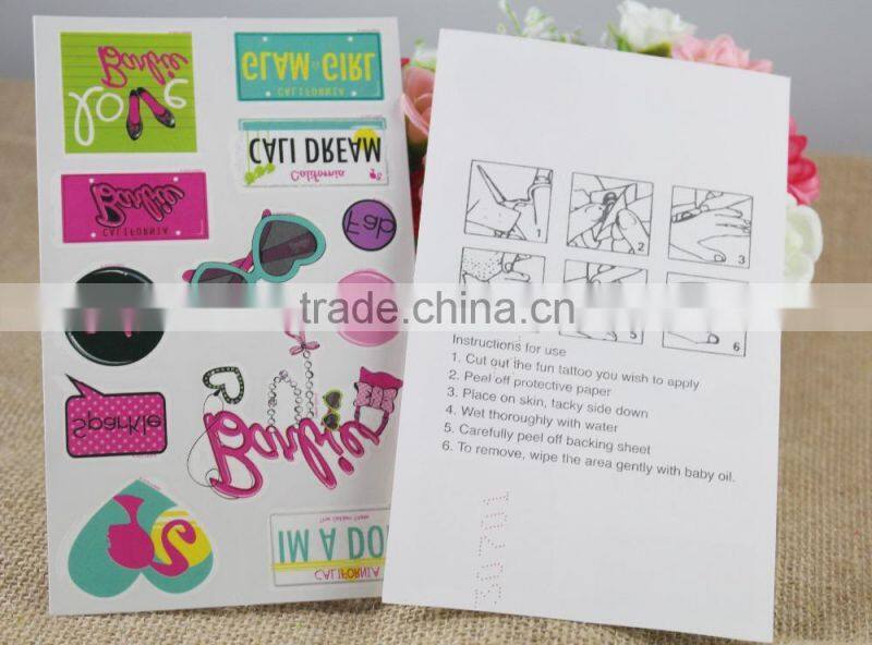 temporary tattoo sticker water transfer tattoo sticker