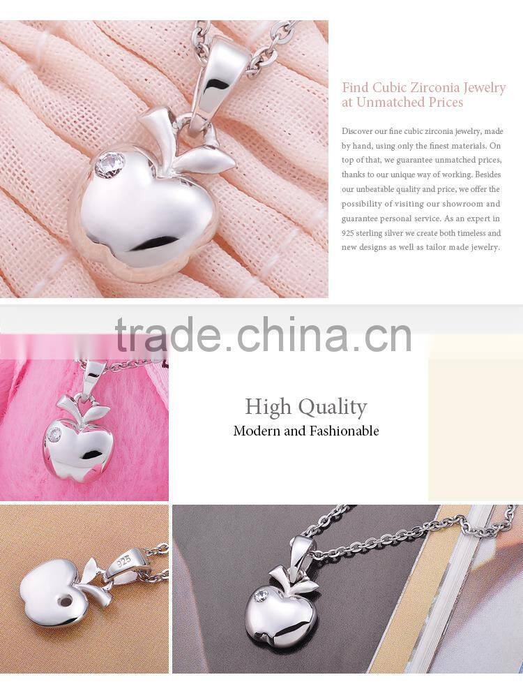 Fashion Jewelry You are the Apple of my Eyes apple shape pendant necklace