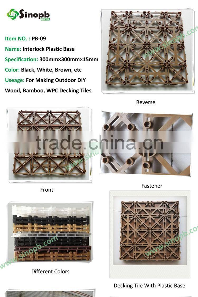 Base in Plastic Support in Plastic Grid in Plastic Deck Tile