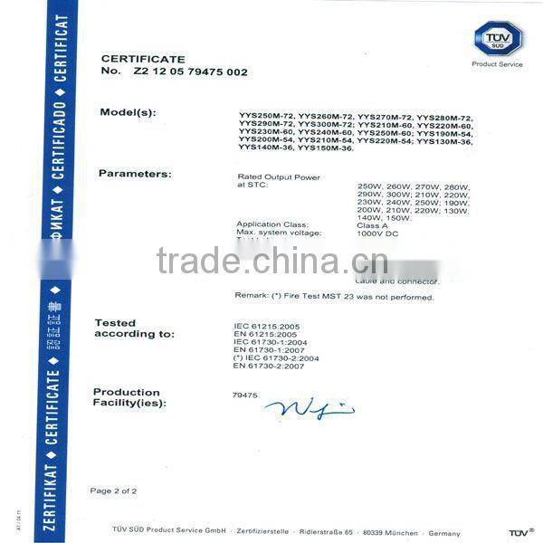 3kw High efficiency solar panel system