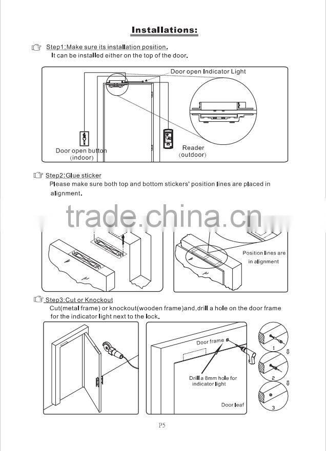 High security 1200kg Hidden Magnetic lock Shear Lock with Signal