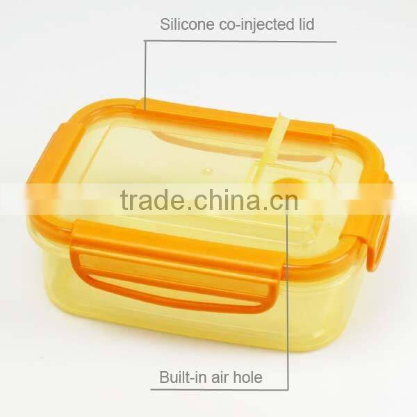 Rectangle Shape BPA Free Airtight 1100ml Kitchen Food Cereal Storage Container China Factory