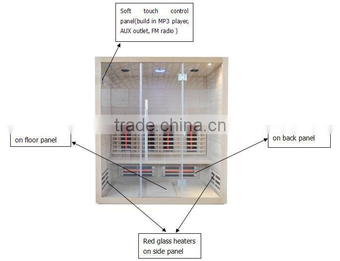 2016 Red Heater Infrared Steam Sauna Shower Combination For Sauna Center (RoHS/CE/ISO/TUV/ETL)