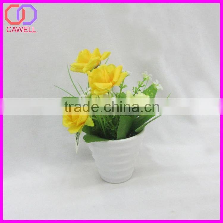 mini artificial plastic flower pot plant