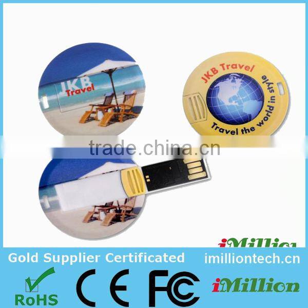 cheap card usb drive/flash memory round shape card usb