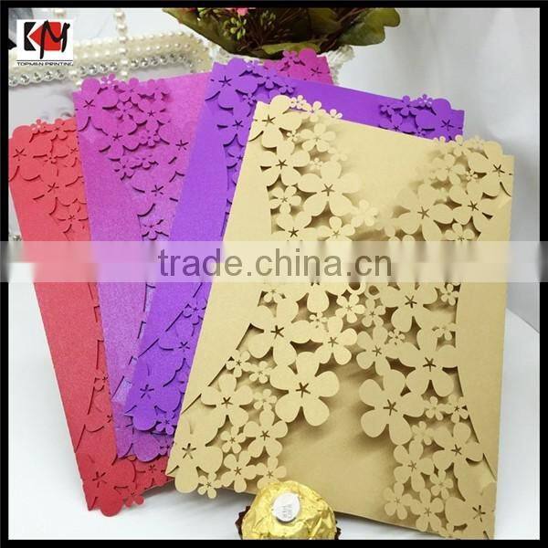 Luxury paper wedding invitation card for sale