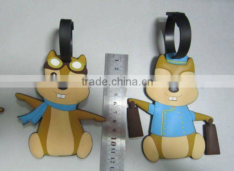 2D or 3D soft pvc luggage tag/ID tags/bag tags