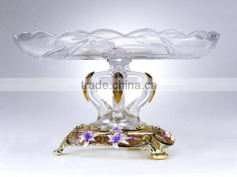 RORO Conjugal Felicity enamel crystal glass fruit holder