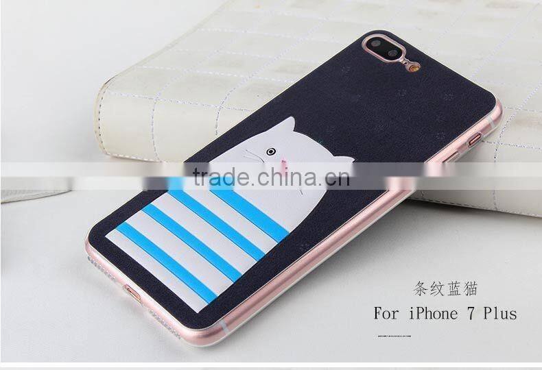 Wholesale TPU custom printed phone case for iphone 7, for iphne 7 plus back cover case