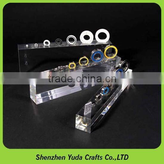 machining acrylic blocks CNC routing laser cutting acrylic sample