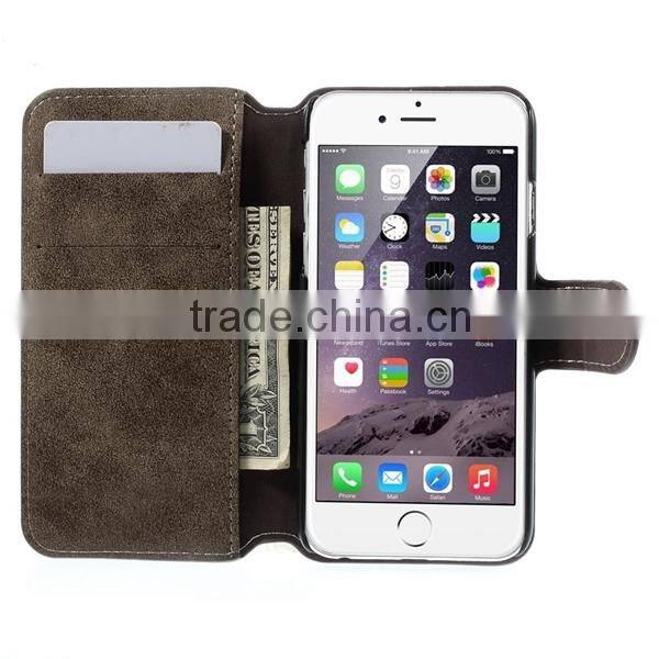 New product leather flip case for apple iphone 6 From alibaba china