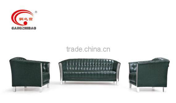 Green leather fancy sectional sofa sets 131 G-319