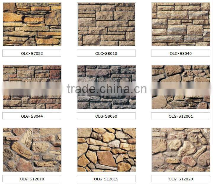 Prefab villa stone wall decking panel