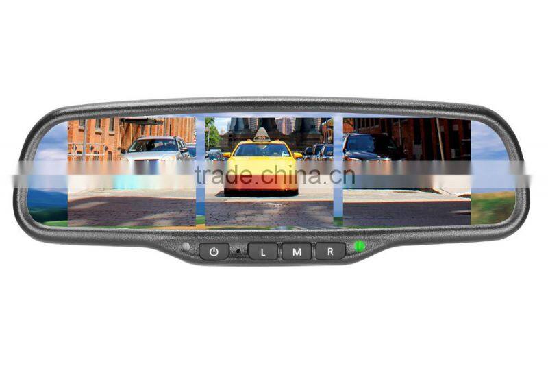 Car Rearview Mirror Monitor with 3 3.5 inch LCD Display