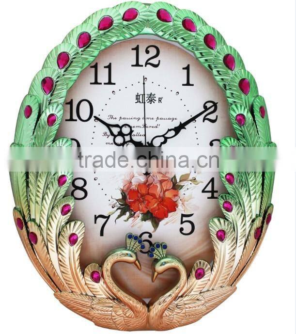 European style design quartz wall clock for home decoration