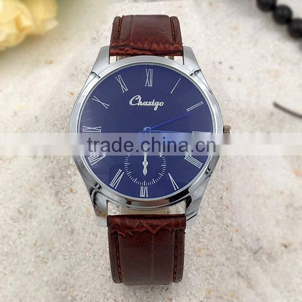 Fashion Blue Glass Couple Watch For Men And Women