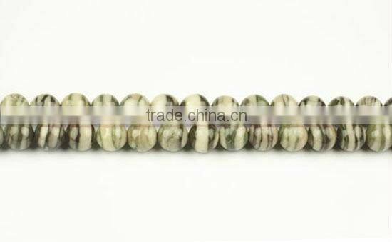 Green Zebra Jasper Gemstone Beads
