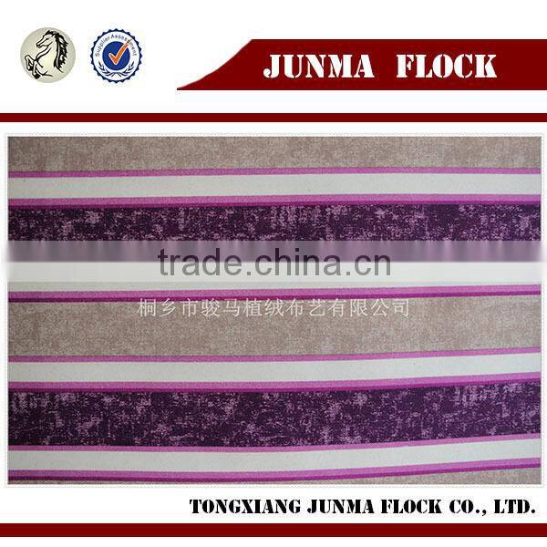 Fashion Textile design manufacturer China Junma Flock Grid Print Fabric