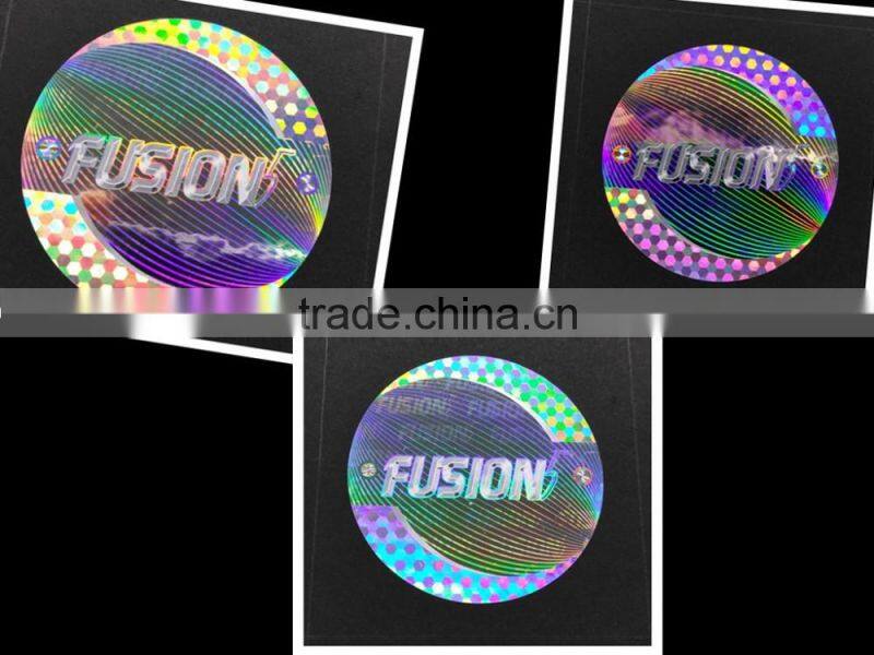 Anti-Counterfeit,Durable,Holographic Feature and PET, Material 3d security custom hologram stickers
