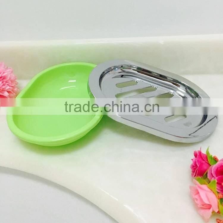 Latest bathroom deisgns soap dish with electroplating artwork