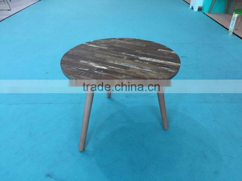 melamine round wooden coffee table