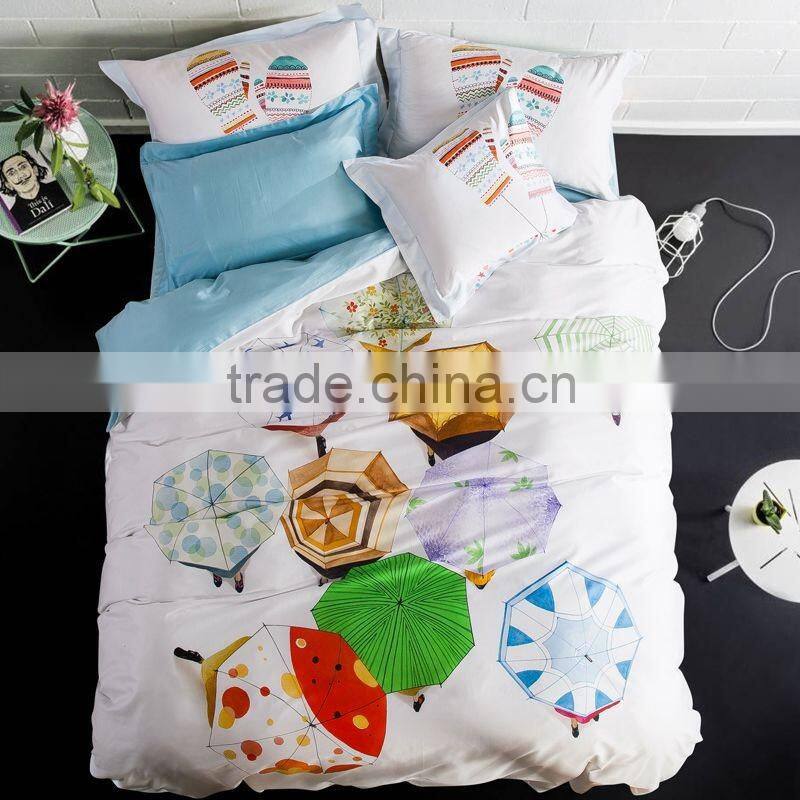 3d printed 100% polyester bedset,3d design bed sheet