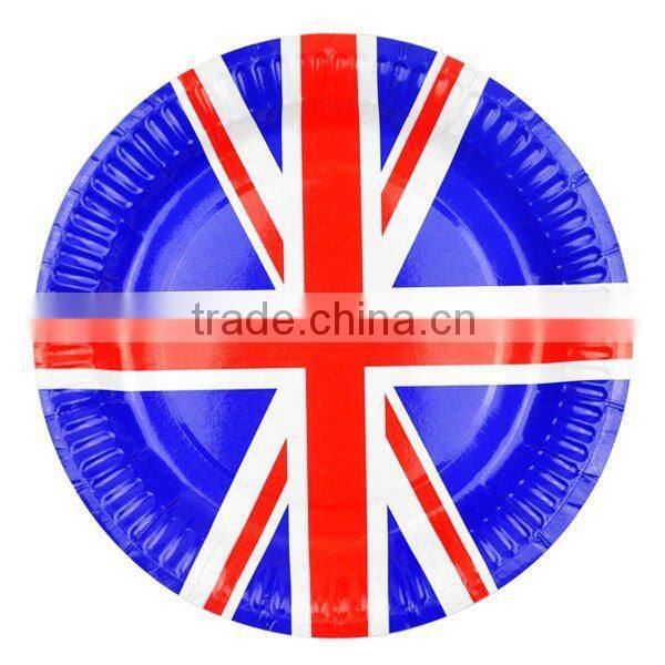 New Products 2016 Disposable Gold Colour Raw Materials Paper Plate For Party