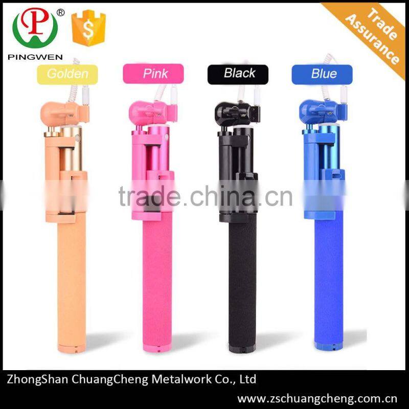 Hot sale wireless selfie stick with bluetooth built in monopod made in China