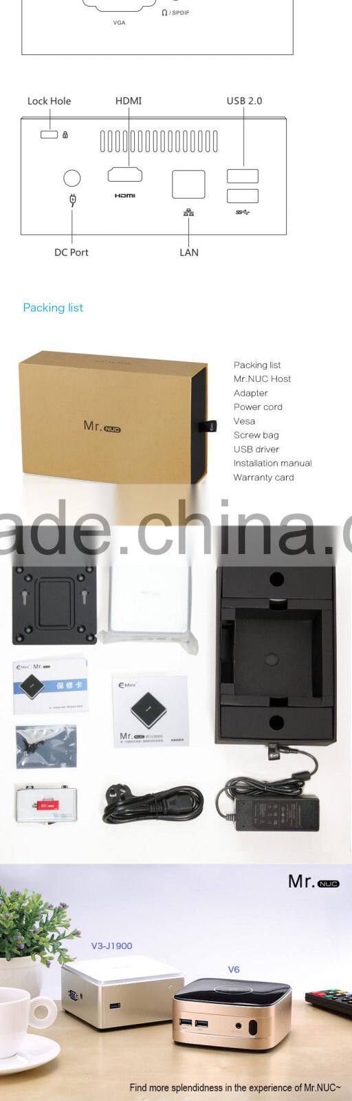 New Promotion miracast quad core mini pc windows xp