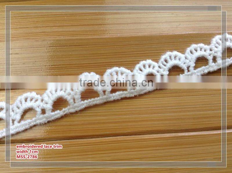 the high quality white color bag lace trim