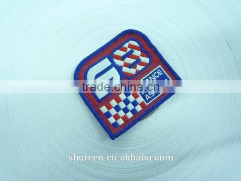 White twill garments/bags woven labels,woven patches