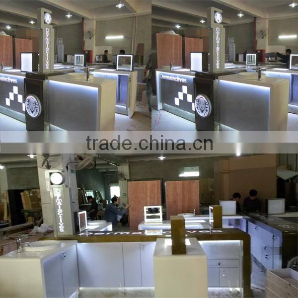 best price 3d design double nail table for beauty salon kiosk
