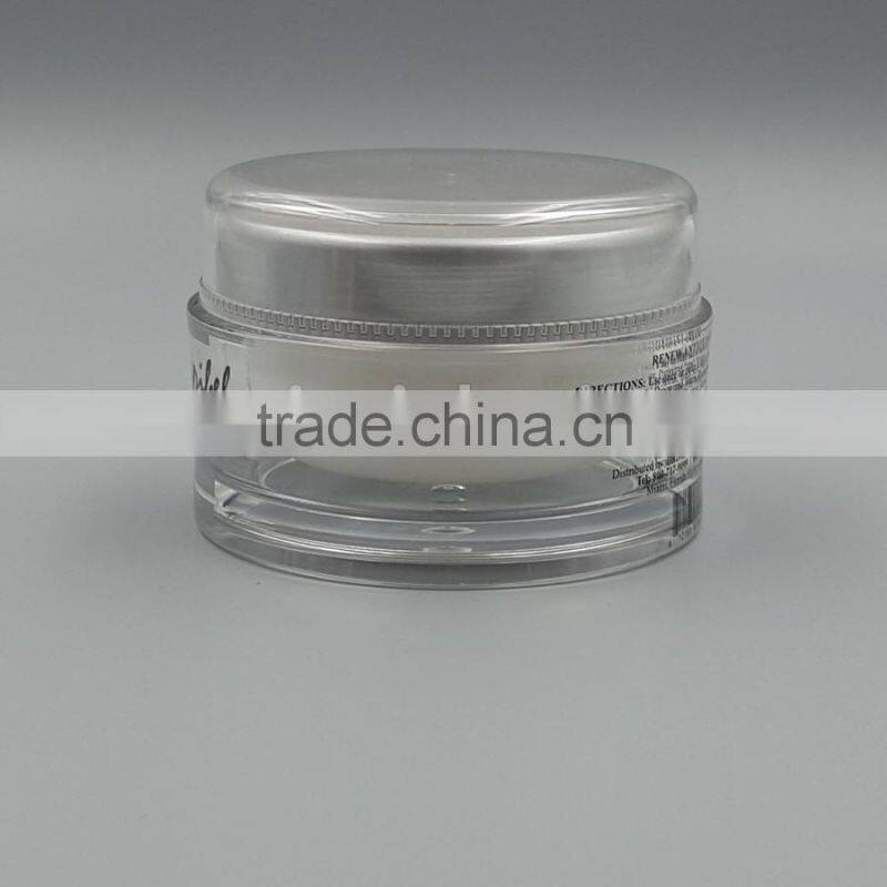 wholesale fancy cosmetic acrylic cream jar,clear decorative plastic cosmetic jar ,custom cosmetic jar with lid