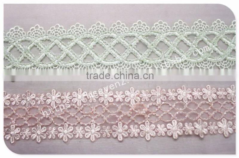 Nice design embroidery handmade beaded trim for wedding dress wholesale