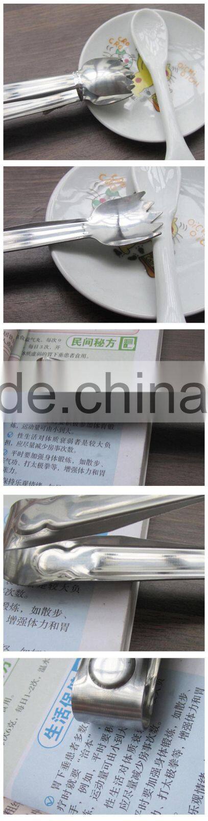 New 2016 1pcs/lot S68 Ice Tongs Tool Bar Kitchen Accessories Barbecue Clip Bread Stainless Steel Food Ice Clamp